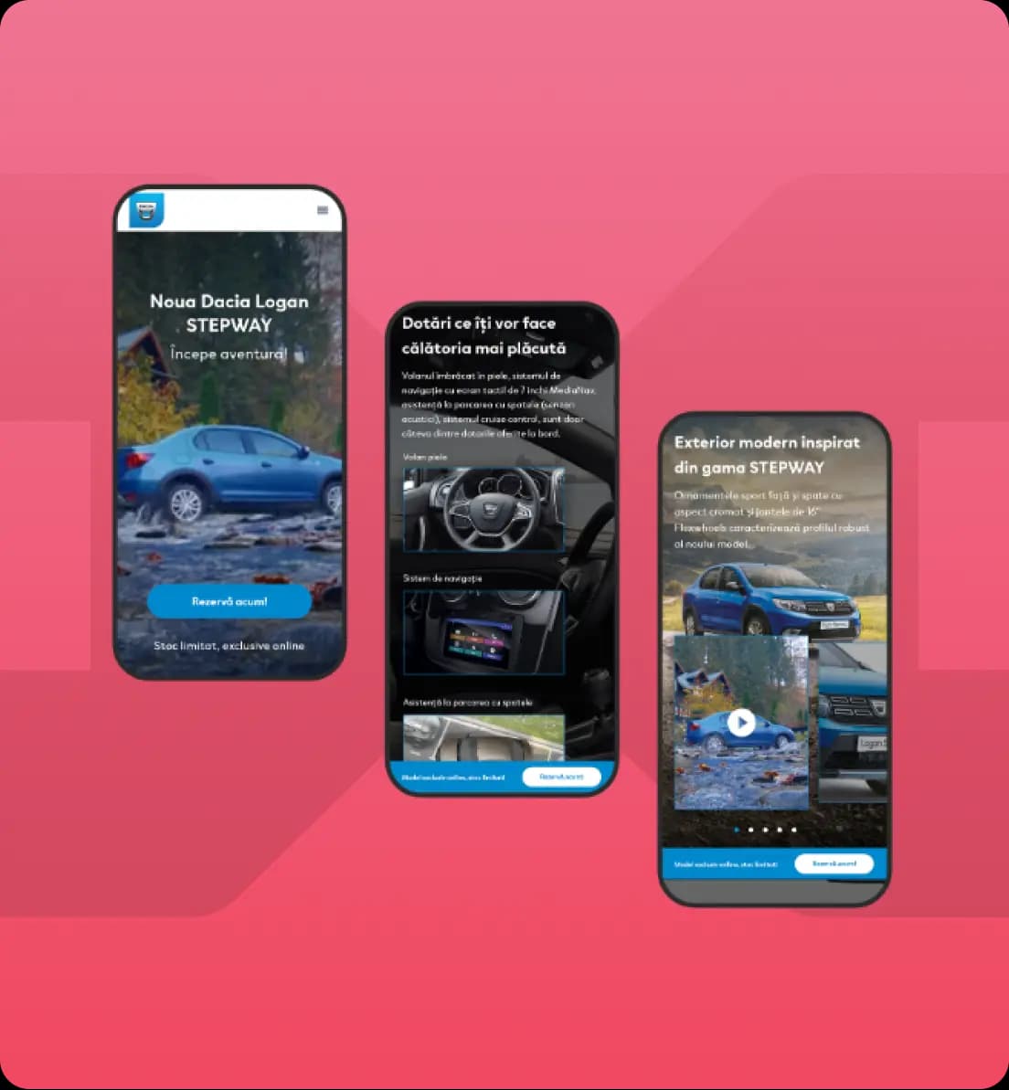Dacia 2020: Dacia Logan Stepway Launch landing page