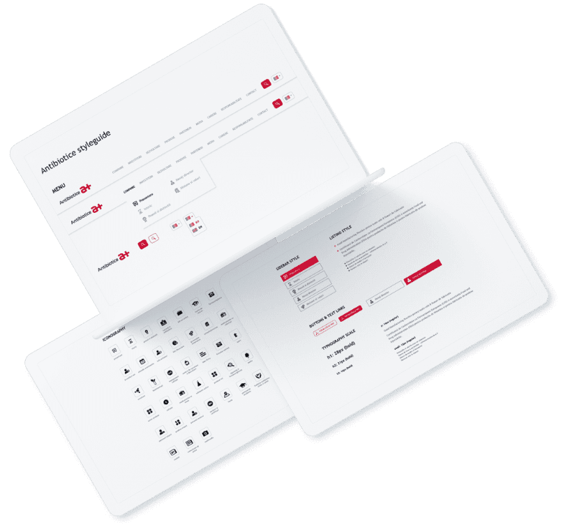 Antibiotice project visual: Design me like one of your french websites