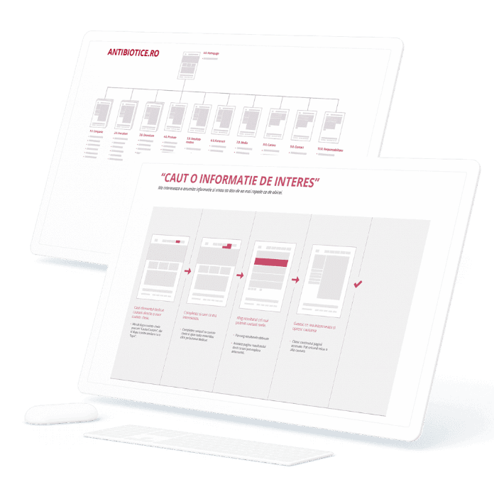 Antibiotice project visual: Planning the website