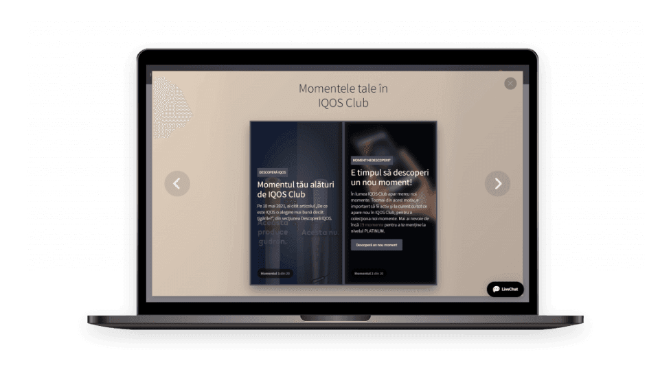 IQOS (Philip Morris Romania) project visual: Developing a modular loyalty platform
