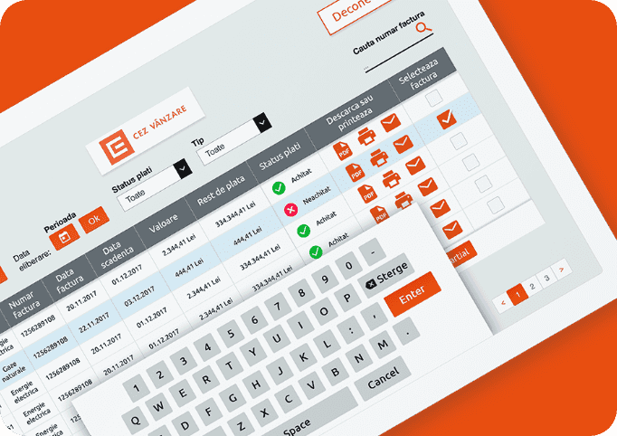 CEZ touchscreen kiosk interface: Touchscreen interface designed for better offline support