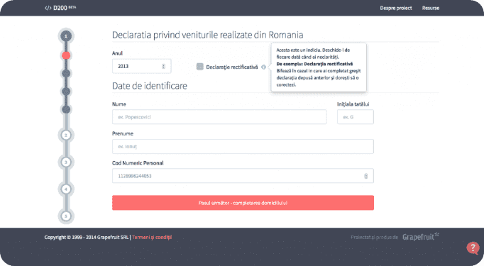 ANAF D200 (self-initiated concept) project visual: Optimizing form UX
