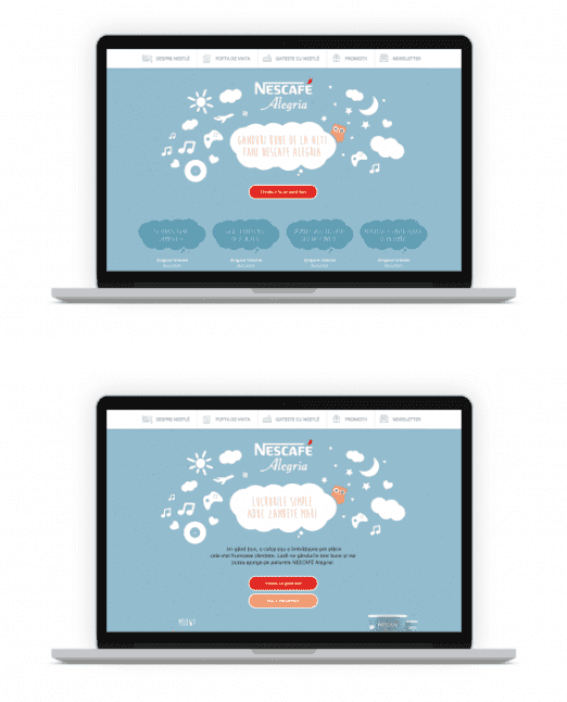 NESCAFÉ Alegria (Nestlé Romania) project visual: Mockups
