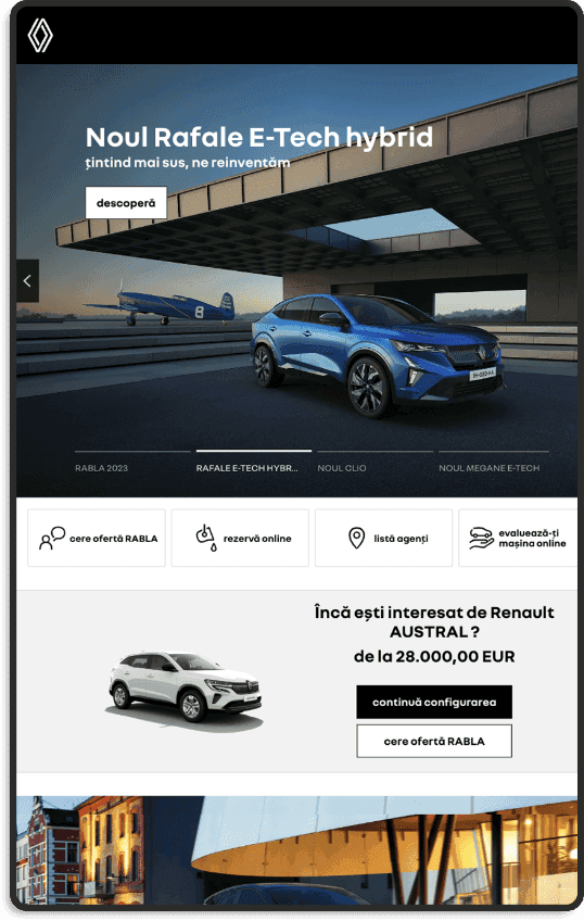 Renault Romania project visual: Time, people and management